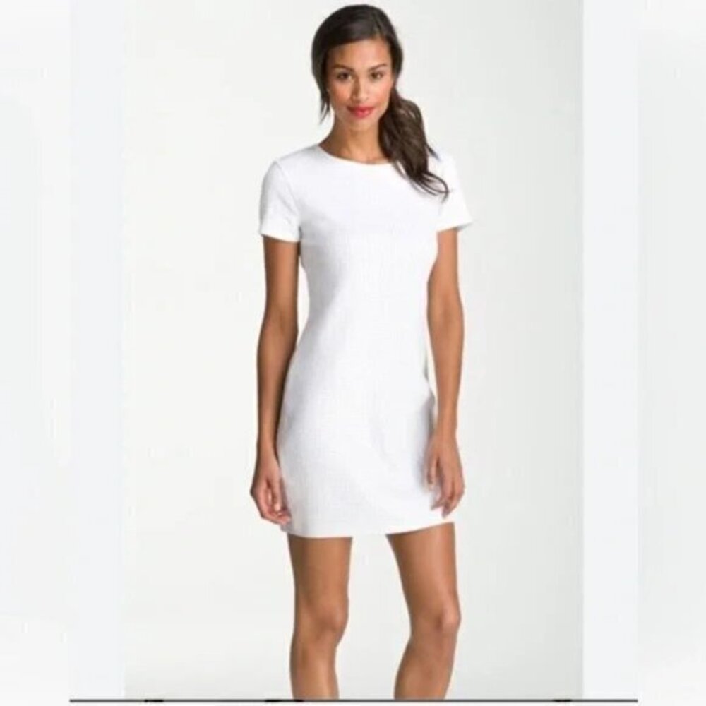 "NEW" Michael Michael‎ Kors White Sequined Stretch Mini Dress Size P